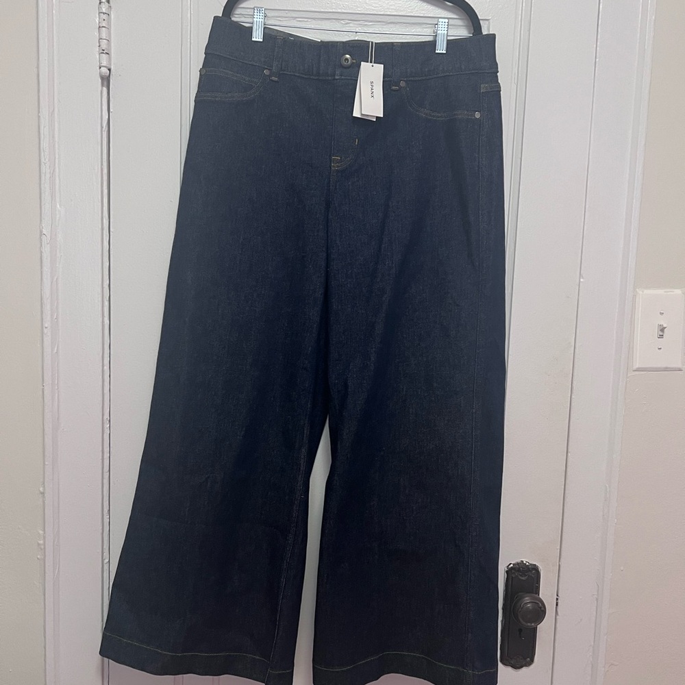 SPANX Dark Blue Wide Leg Jeans